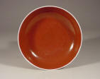 A Large Mark and Period Guangxu Red Enameled Saucer Dish