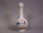 A 康熙 Kangxi Underglazed Red and Blue Phoenix Garlic-Head Vase
